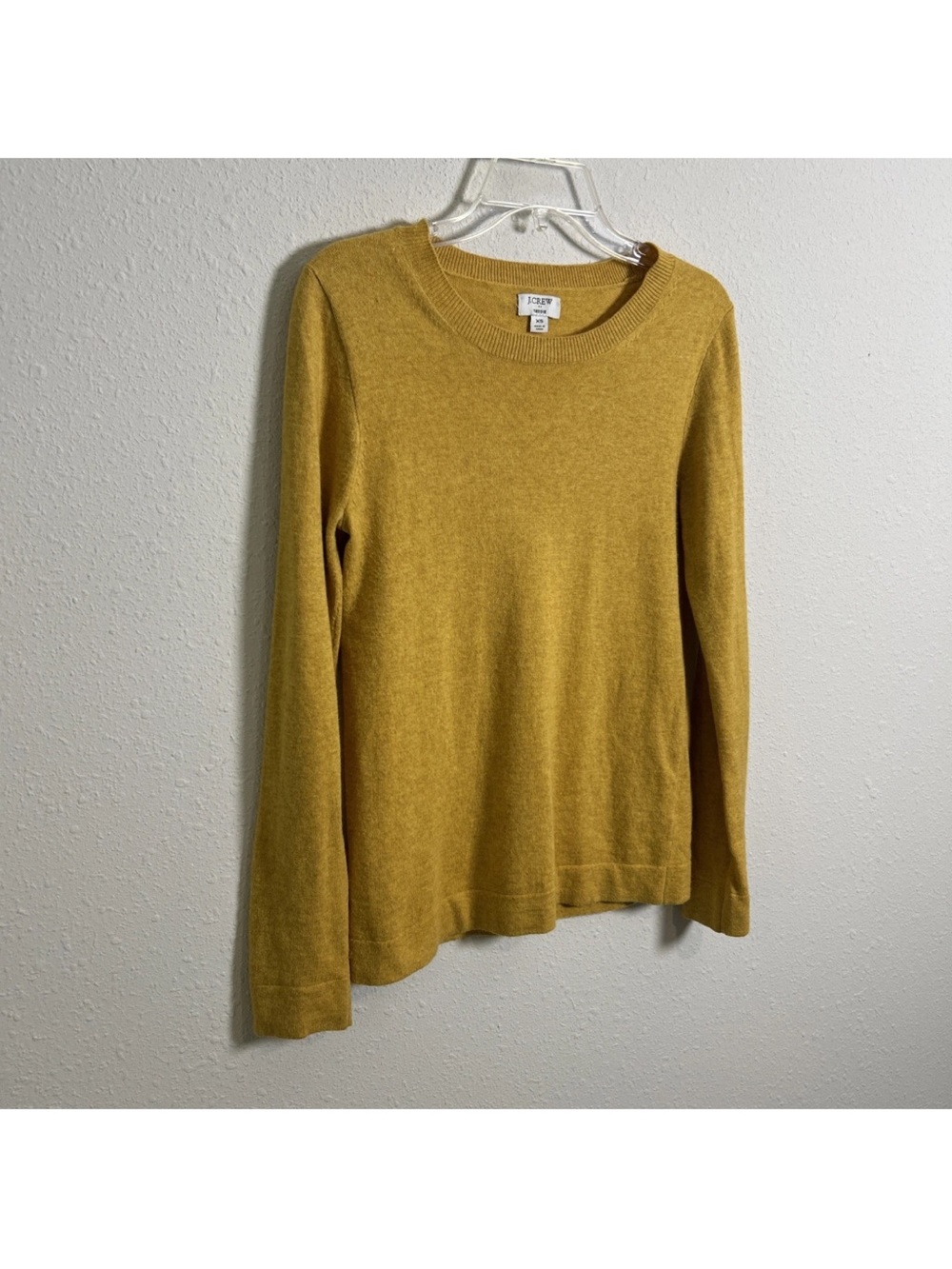 J. Crew Wool Cotton Blend Teddie Sweater Fine Knit Rustic Yellow Women’s XS - Picture 4 of 8